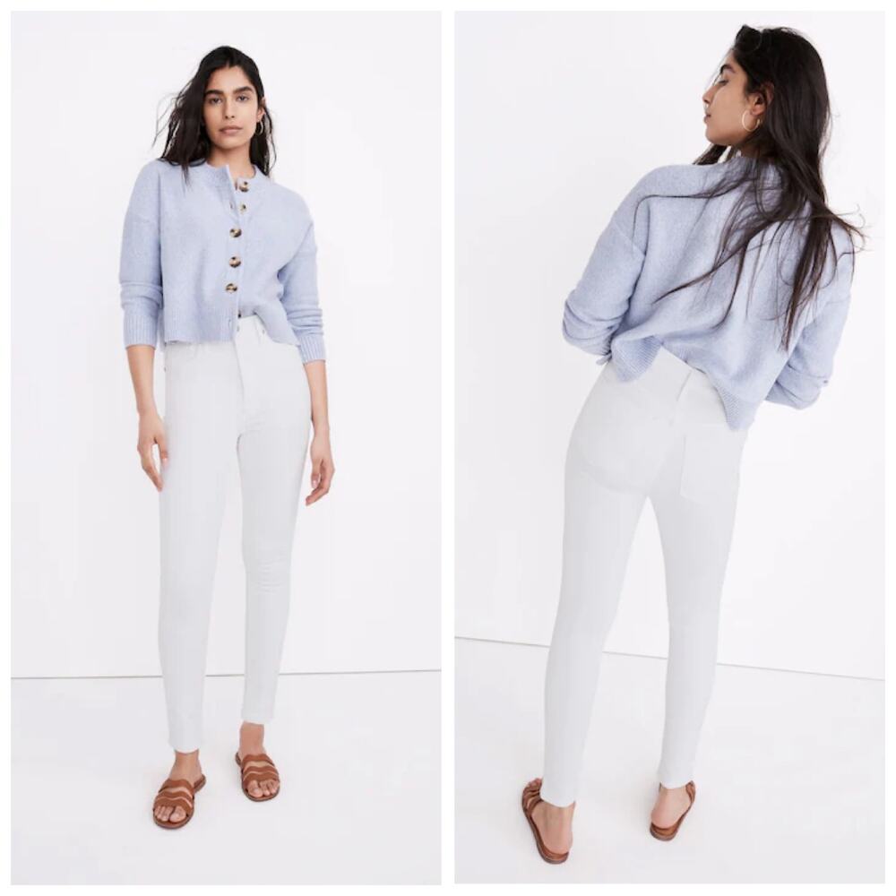 Madewell 11” High Rise Skinny Jeans White Denim Stretch Women’s - Size 29